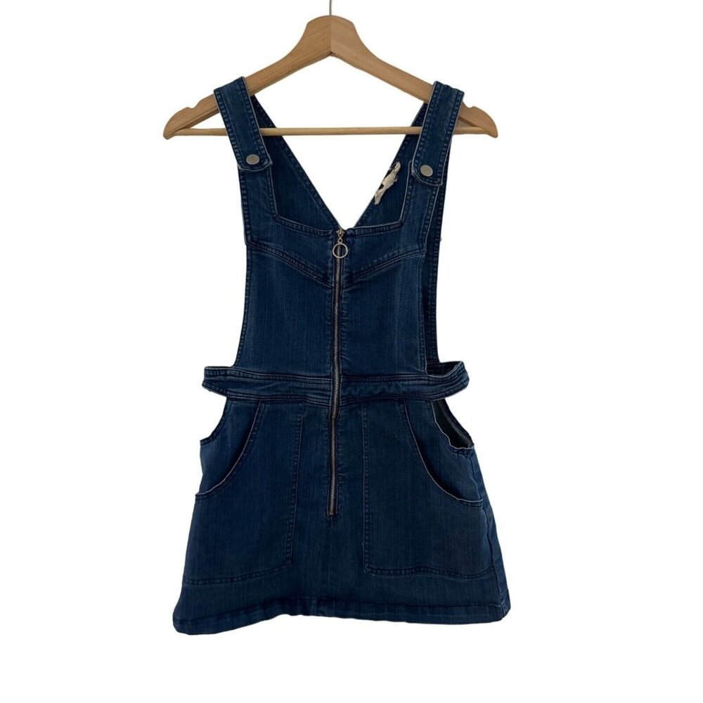 Bullhead Denim Co. Womens Blue Denim Overall Dress S